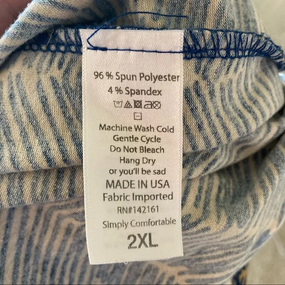 LuLaRoe Print Dress 2XL - Picture 5 of 5